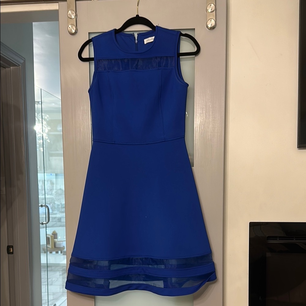 Calvin Klein Gray A-Line Mini Dress